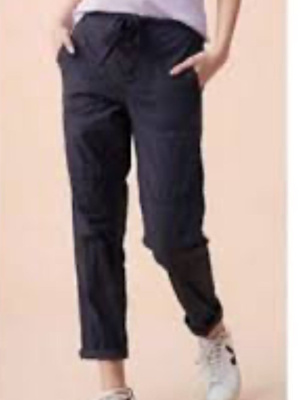 LOFT Lou & Grey  Navy Blue Straight Leg Pants, Size L
